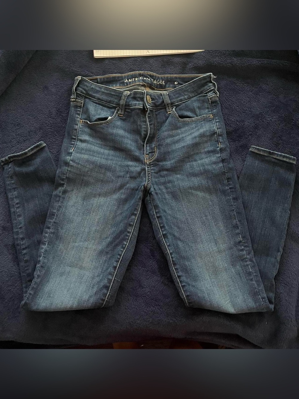 american eagle blue denim jeggings